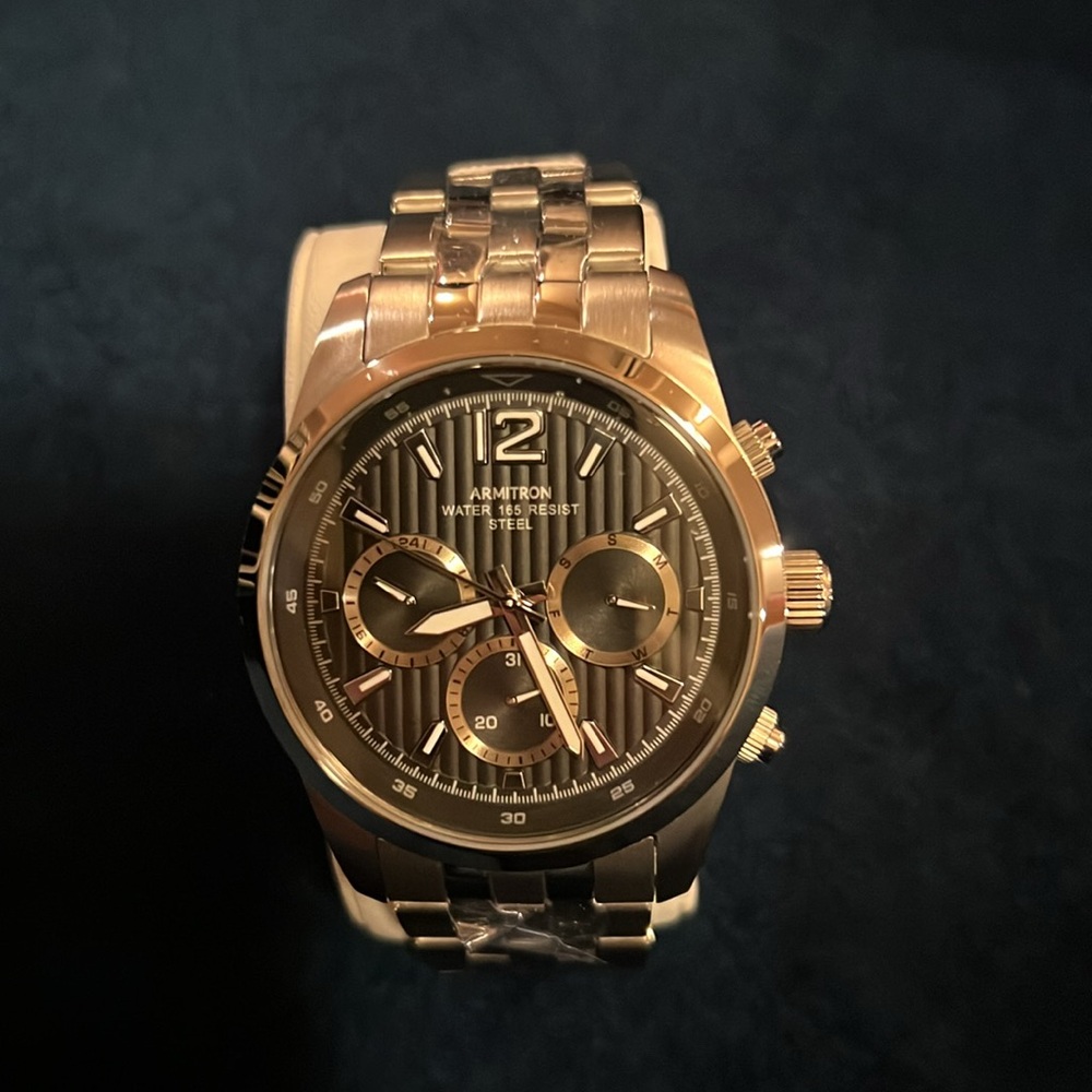 Armitron Silver and Black Chronograph Watch